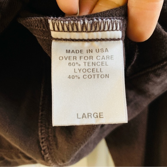 Democracy Chocolate Brown Boxy Oversized Button Up Lightweight Jacket | Large - Picture 5 of 8